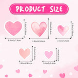 42 pcs Pink Heart Shape Wall Stickers for Girls Bedroom，Glow in The Dark Kids Room Decor, Baby Nursery Ceiling Decals Wallpaper Vinyl Murals