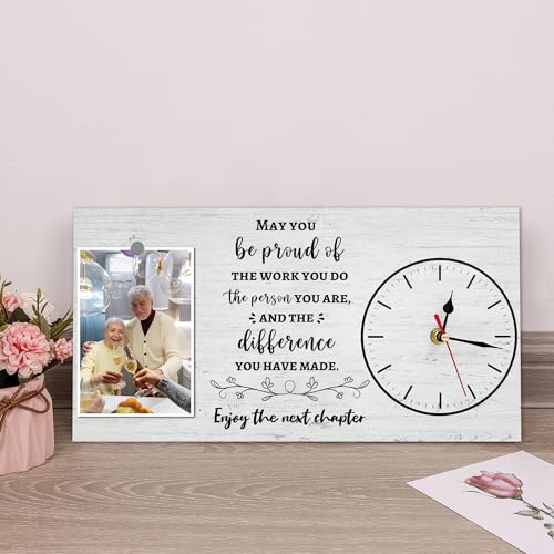 to My Wife Picture Frame with Clock Gifts for Wife from Husband, Romantic Wedding Anniversary Birthday Valentines Gifts for Women Her, Mother's Day Healing Thoughts Presents for Her