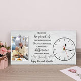 to My Wife Picture Frame with Clock Gifts for Wife from Husband, Romantic Wedding Anniversary Birthday Valentines Gifts for Women Her, Mother's Day Healing Thoughts Presents for Her