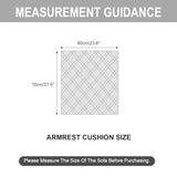 Genina Sofa Armrest Cover, Anti-Slip Armchair Slipcovers for Dogs Cats Pet, Water Resistant Couch Arm Cover for Backrest Recliner Loveseat, L Shaped Sofa, 23.6 x 27.5 Inches（2 Pieces）