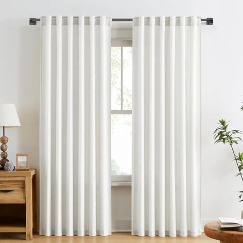 Curtain Rods for Windows 36 to 60 inch, 5/8" Blackout Wrap Around Curtain Rod Telescoping Adjustable for Sliding Door Bedroom Kitchen RV, Black (36"-63")
