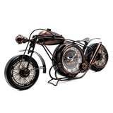 YOUKI Metal Motorcycle Wall Decor,Desk Shelf Clocks,Man Cave Decor,Steampunk Decor,Gift for Men,Large Wall Clock for Bedroom,Office,Garage,Non Ticking,Battery Operated,16.6 x 1.5X 7.9 Inches,Bronze