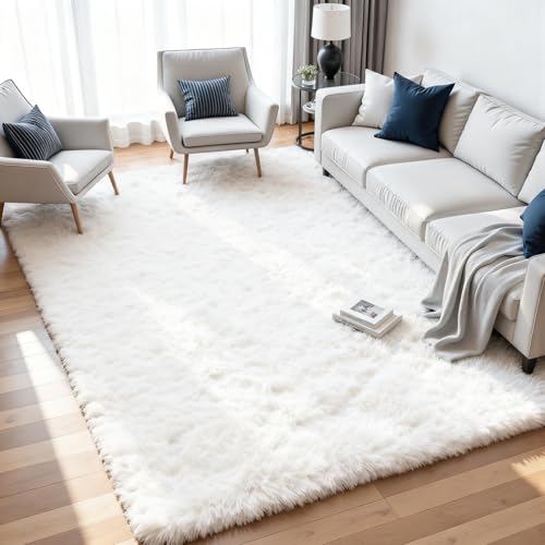 9x12 Fluffy Shag Area Rugs for Living Room Bedroom: Soft Plush Carpet