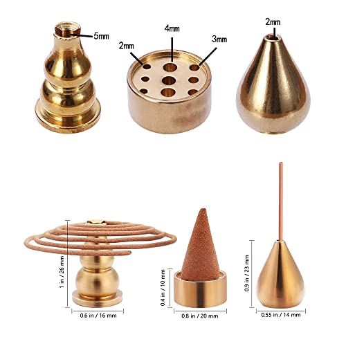 Brass Incense Burner, Incense Cone Holder, Coil Incense Holder, Incense Stick Holder, 3 Styles.