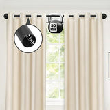 Refrze Curtain Rods for Windows 48 to 84 Inch, 1"Black Curtain Rod Industrial Wrap Around,Adjustable Heavy Duty Blackout Curtain Rods for Ceiling,Bedroom,Outdoor Patio