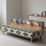 Running Horse Futon Couch Covers Full Size Ethnic Style Furniture Protector Aesthetic Decor Easy Going Stretch Sofa Slipcover Washable