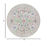 Lahome Light Purple 4ft Round Accent Rug, Small Circle Soft Mat for Nursery