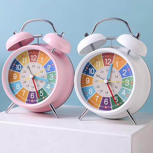 Classical Loud Alarm Clock with Double Belled Pattern with Backlight for Hard of Hearing in Stylish Matte