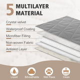 Ameritex Sofa Cover Waterproof for Seats Couch Cover for Dogs Pet Couch Cover Velvet for Chair Loveseat Sofa Machine Washable (Light Grey, 30x100 Inch)
