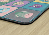 Flagship Carpets Animal Blocks Classroom Educational Area Rug for Kids and Teachers, Durable Quality for Schools, Preschool, Daycare, Learning Centers, and Home, 4' x 6' - Soft-Tone