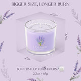 CHILLFLAME Lavender Candle, Scented Candles Gift Set for Stress Relief, 3 Lavender Candles for Women and Men, Birthday Candle Gifts for Women, Christmas Candles for Women (Purple, 7 oz)