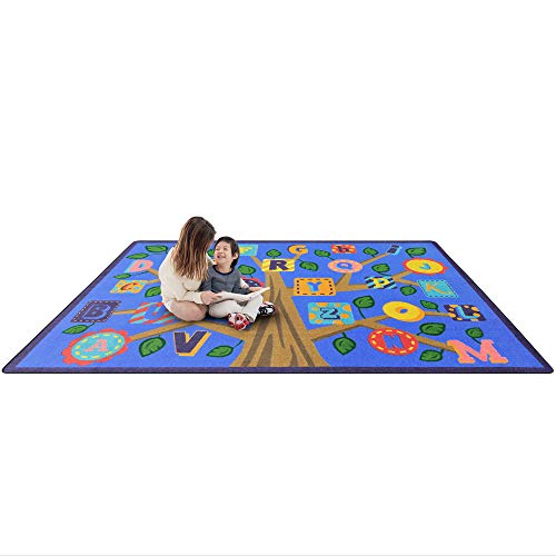 Joy Carpets Alphabet Leaves Area Rug in Color Soft, 7'8" x 10'9"