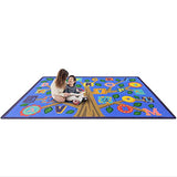 Joy Carpets Alphabet Leaves Area Rug in Color Soft, 7'8" x 10'9"