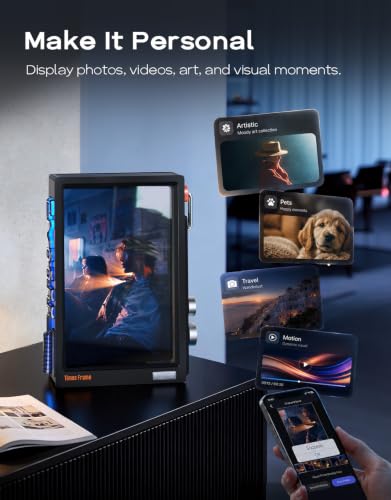 Divoom Times Frame Smart Desk Clock Display with Custom Faces & RGB Glow