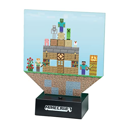 Minecraft Build a Level Light, Customizable Lamp with Over 140 Stickers, Minecraft Toys for Boys 6-12