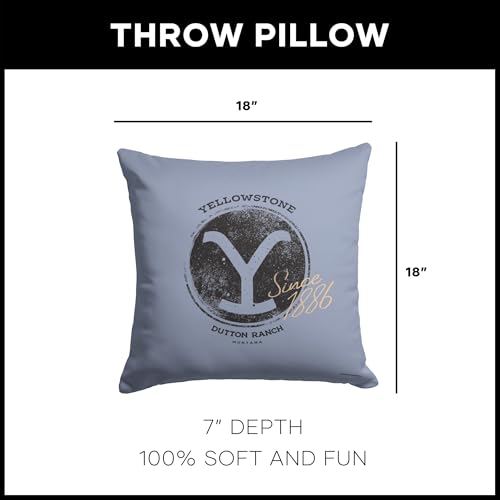 NORTHWEST Paramount Yellowstone Throw Pillow, Dutton Ranch, 18 x 18 inches