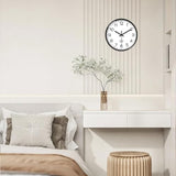 XNM 8 Inch Small White Classic Wall Clock for Living Room Bedroom Kitchen Analog Modern Clocks Battery Operated Minimalist Silent Wall Clock Non Ticking