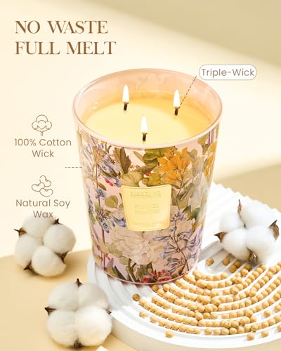 M&SENSE Summer Paradise Soy Candle, 35oz 3-Wick, Tropical Vacation Gift