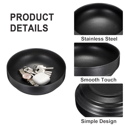 Key Holder Bowl for Entryway Table Round Catchall Bowl for Coin Fruit Holder Decorative Serving Bowl for Coffee Table Kitchen Counter, 7.4 Inches