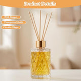8 Pcs Bathroom Reed Diffuser Sets with 40 Natural Sticks, 3.4oz Empty Glass Bottles & Gold Caps, Bathroom Diffuser with Sticks for Home Office Aromatherapy Decor