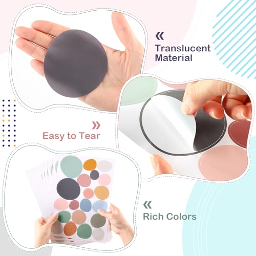 15 Sheet 300 Pcs Irregular Polka Dots Boho Wall Decal Terrazzo Playroom Bedroom Removable Modern Vinyl Boho Wall Stickers(Bright Color)