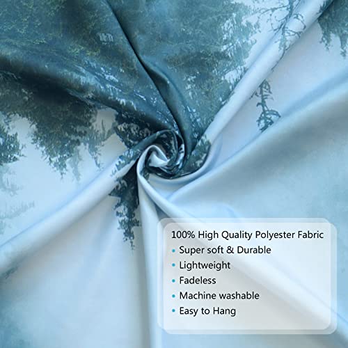YISURE Misty Forest Tapestry, Foggy Tree Wall Hanging Small Tapestries Nature Pine Woodland Wall Art for Bedroom Living Room, 60‘’W x 40''L