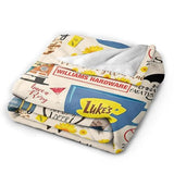 Soft Anti-Pilling Fleece Flannel Blanket, Cozy and Warm Throw Blanket for Sofa, Bed, Camping, Hypoallergenic & Wrinkle Resistant (50"x40")