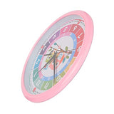Milltrip Children Hanging Clock, Wall Clock Plastic Cartoon Colorful Quartz Time Learning Hanging Clock for Kid's Bedroom Classroom()