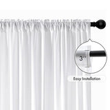 MIULEE White Privacy Sheer Curtains that Let Light in 84 Inches Long Non-See-Through Semi Sheer Curtains Light Filtering Window Curtain Drapes for Living Room Bedroom 2 Panels Set 42 X 84