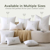 DWR Set of 2 Feather Down Throw Pillow Inserts 12x20 with Organic Cotton Cover, Feather Rectangular White Decorative Pillow Inserts for Bed, Sofa, and Couch