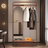 Full-Length Mirror Floor-Standing Coat Rack with Dressing Mirror Home Living Room Bedroom Dressing Mirror Entrance Long Door Mirror Full Length Floor Mirror (120cm)