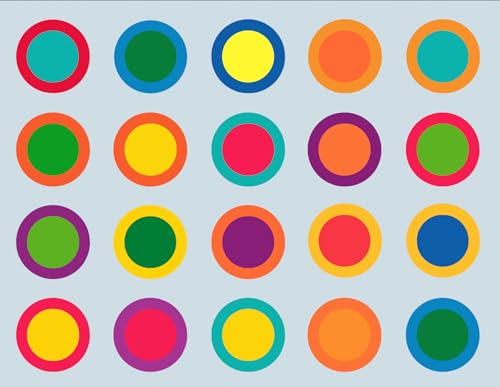 Large Classroom Rugs Elementary 6'7'' x 8'6'', Machine Washable Classroom Rug with Colorful Rings for Daycare & Preschool, Soft Non Slip Carpet for Kids Room Playroom, Seats 20 (Blue)