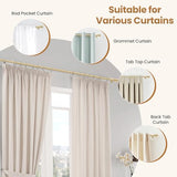 Gold Curtain Rod for Windows 28 to 48 Inch, 5/8 Inch Splice Adjustable Curtain Rod Gold with 2 Brackets, Easy Installation and Simple End Caps, For Living Room, Bedroom, Outdoor