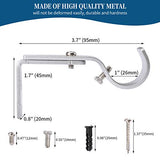 Heavy Duty Adjustable Curtain Rod Brackets Rod Holders for 1 Inch Rod, Silver Color, (Set of 2)