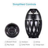 LED Flame Outdoor Table Lamp Torch Table Lamp with Blutooth Speaker, Rechargeable Ambience Lantern with Flickers Warm Light for Patio/Porch/Home Decor, Best Gift for Men Women Teens Kids