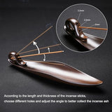 9" Length Incense Stick Holder with 3 Holes, Ceramic Incense Ash Cather for Counters, Meditation Room, Yoga, Home, Office (Brown)