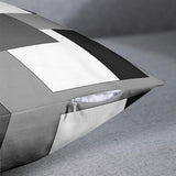 Emvency Set of 2 Grey Geometric Throw Pillow Cover Black Gray White Painting Abstract Checkered Design Decorative Pillow Case Modern Home Decor Standard Square 18x18 Inch Cushion Pillowcase