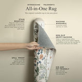 Machine Washable Rugs for Living Room: 8x10 Area Rugs for Bedroom Floral Non Slip Low Pile Soft Stain Resistant Carpet for Kitchen Dining Room Farmhouse Kids Room Nursery Indoor