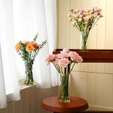 4pcs Glass Cylinder Vases for Centerpieces - 8 Inch Tall Glass Vases for Flowers, Hurricane Candle Holders Floating Candle Vase for Table Centerpiece Formal Dinners Home Decor
