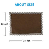 MINJIATEX Couch arm Covers,Non-Slip lace Sofa arm Covers Set of 2 Washable Sofa armrests Covers for Living Room Recliner Chair arm Cover Protectors for Leather Sofa armrest slipcover (GYDF-Brown)