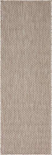 Unique Loom Collection Casual Transitional Solid Heathered Indoor/Outdoor Flatweave Area Rug (2' x 6' 1" Runner, Beige/Ivory)