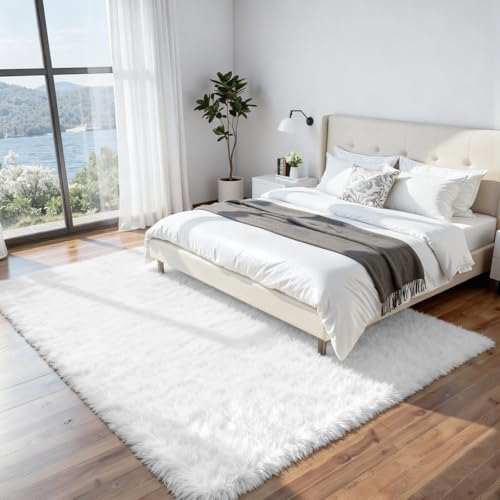 9x12 Fluffy Shag Area Rugs for Living Room Bedroom: Soft Plush Carpet