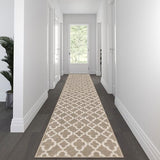Runner Rug for Hallway 2'8" x 12' Non Slip Kitchen Runners Beige