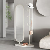 Decorative Luxury Full-Length Floor Mirror with Rotating Coat Rack Integrated for Bedroom and Home Use for Living Room