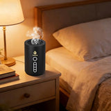 2-in-1 Electric Incense Burner with Quran Speaker, Rechargeable Portable Bakhoor Burner and Aroma Diffuser, Round, Black, 3.1x3.1x4.8 Inches