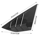 Fit for Ford Focus Rear Window Shutter Available 2012-2018 Hatchback Side Vents Shutter Cover Trim Exterior A Pair(Glossy Black B)
