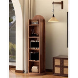 Decorative High-Definition Rotating Dressing Mirror Home Use Bookshelf Storage Full-Length Floor-Standing for Living Room