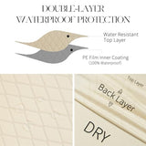 MOSAYT 100% Waterproof Dining Room Chair Covers Set of 4, Super Fit Stretch Jacquard Parson Chairs Slipcovers Removable Washable Chair Seat Protectors for Home, Kitchen, Banquet (Beige)