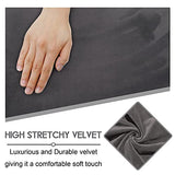 ULTICOR Velvet 8-Pieces Recliner Sofa Covers Stretch Reclining Couch Covers for 3 Cushion Reclining Sofa Slipcovers Furniture Covers Thick Soft Washable (3 Seater Recliner Cover, Dark Gray)
