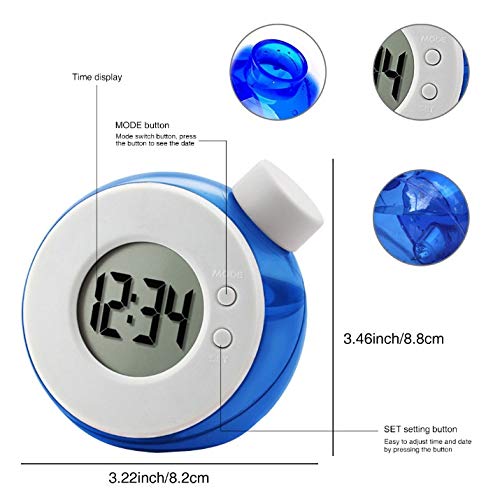 Cute Hydraulic Clock al Display Clock Calendar Timer Desktop Home Children Gifts Eco Friendly Smart Clock